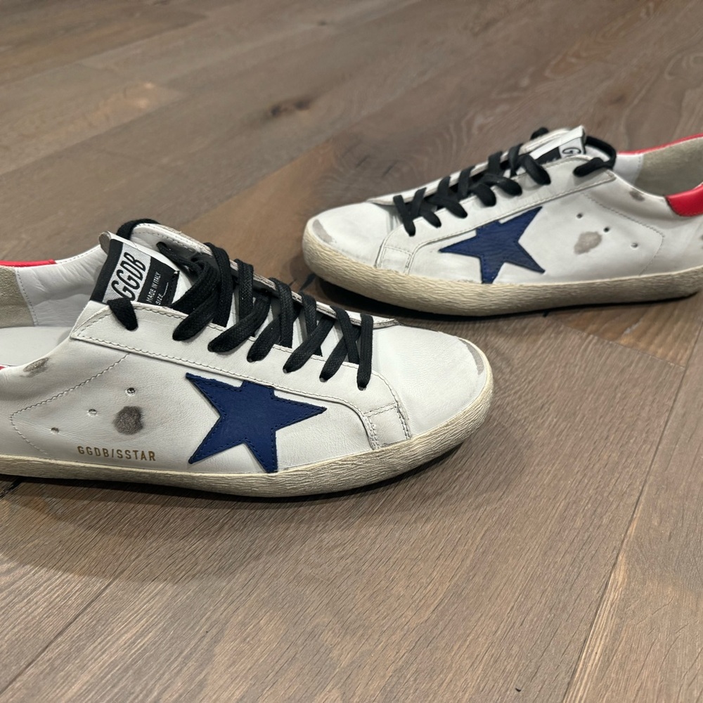 Golden Goose Superstar 'White Bluette Red' - size 44